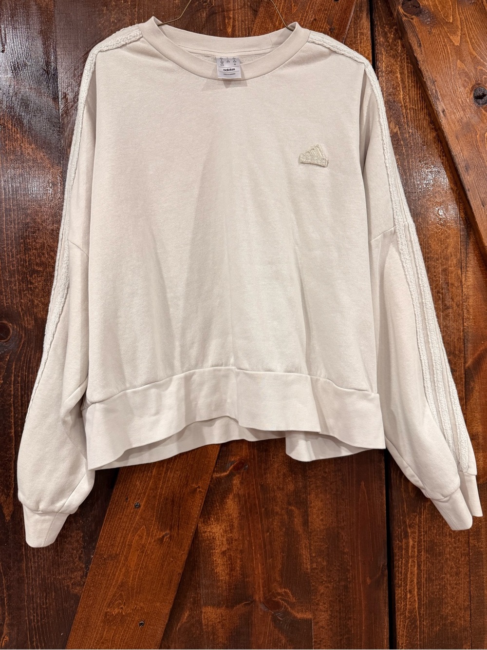 adidas Women's Oversized Crewneck Sweatshirt in Off-White